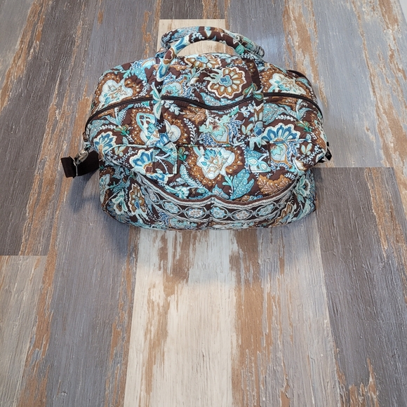 Set of 4 Vera Bradley Weekender Bag With Tote Bag, Purse, & Wallet In Java Blue - Picture 3 of 16